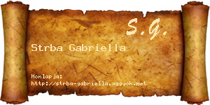 Strba Gabriella névjegykártya
