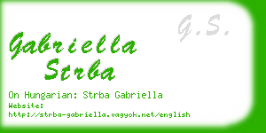 gabriella strba business card